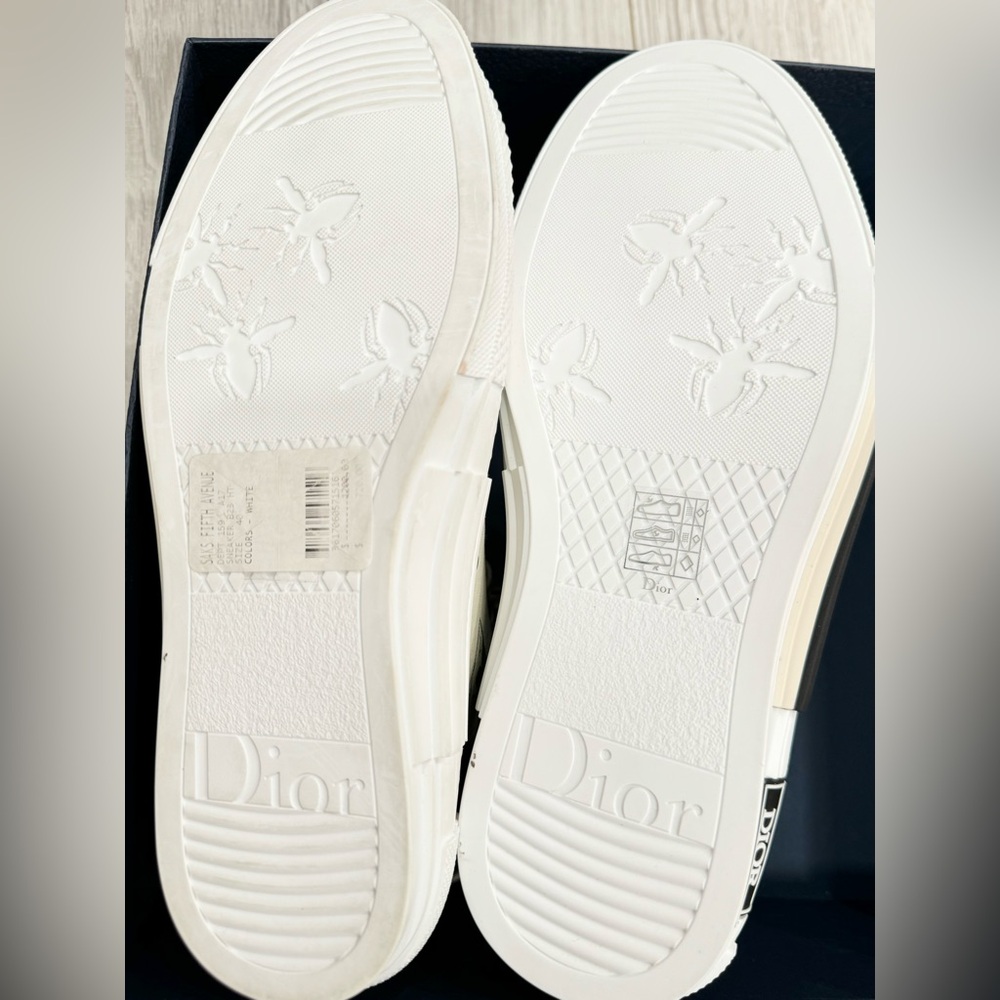 DIOR B23 White Canvas with AsteroDior Signature High Top Sneakers - Picture 11 of 16